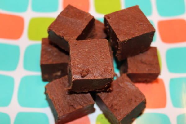 fudge au chocolat sans produits laitiers