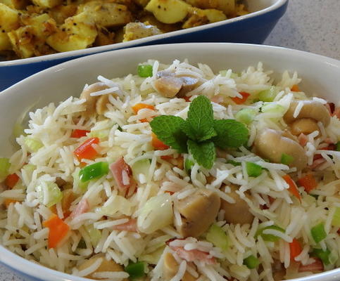 salade de riz saine mais savoureuse