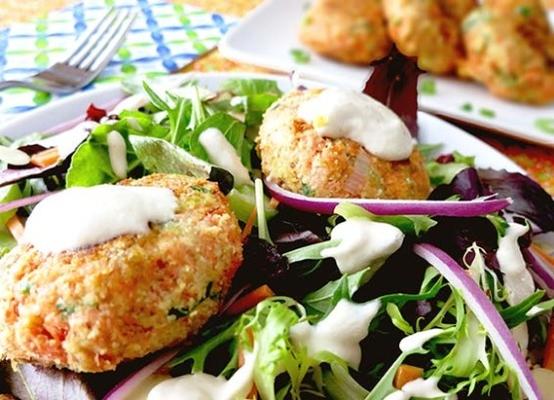 salade croquette de saumon (sans gluten)