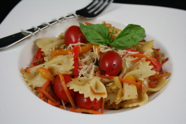 primavera aux pâtes de légumes grillées