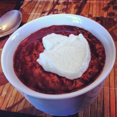 flocons d'avoine sain velours rouge