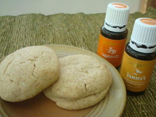 biscuits au sucre en poudre orange
