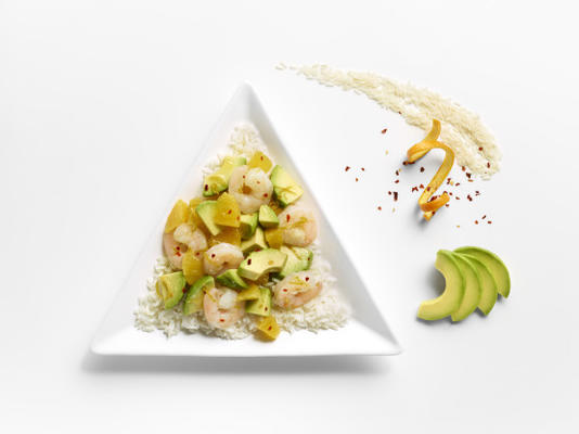 crevettes orange-avocat