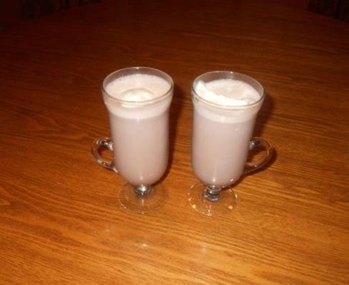 feu et glace au chocolat chaud