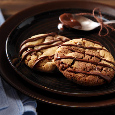biscuits tourbillonnants au beurre d'arachide et aux pépites de chocolat