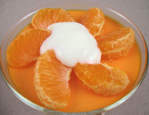 mousse de velours orange au yogourt