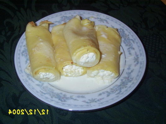 nalysnky ukrainien (rouleaux de fromage)