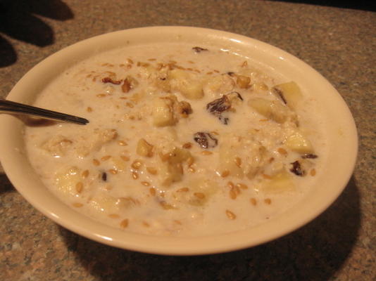 flocons d'avoine chaud à la banane