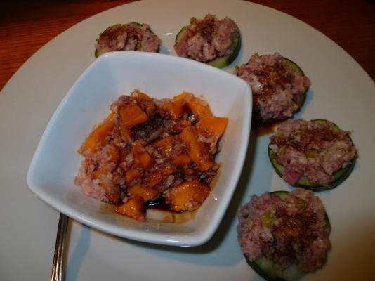 mangue et jambon au balsamique