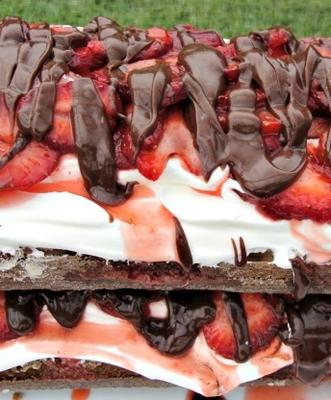 recette torte chocolat fraise