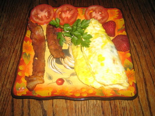 omelette aux tomates et au bacon