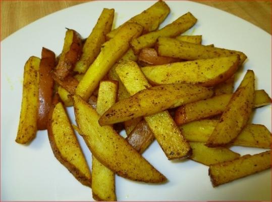 bâtonnets de pomme de terre au four épicés