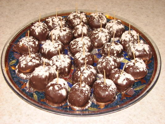 truffes au chocolat enrobées de chocolat
