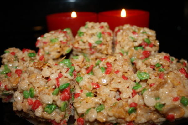 riz krispies de noël carrés