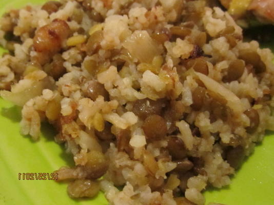 riz et lentilles péruviens (tacu tacu)