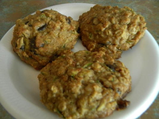 pépites de chocolat noir, flocons d'avoine, biscuit aux courgettes