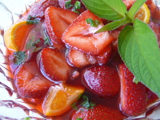 fraises fraîches au campari