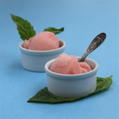 sorbet pamplemousse et basilic