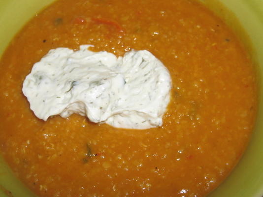 soupe turque de lentilles rouges (kirmizi mercimek andccedil; orbasi)