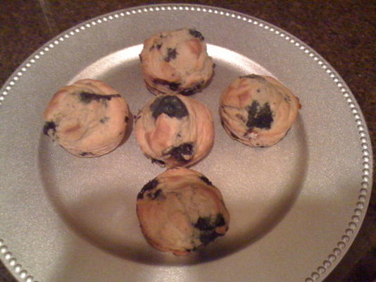 muffins aux bleuets débordants (et sains)