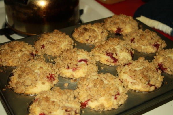 muffins miettes aux fraises