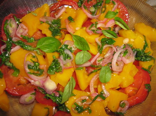 salade acidulée de tomates et mangue