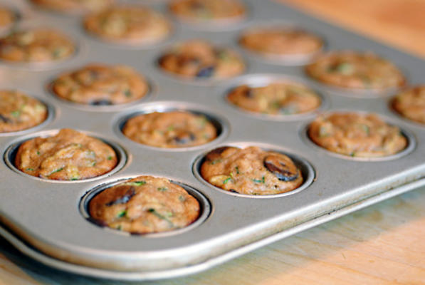 mini-muffins aux pépites de chocolat et aux courgettes (sans gluten)