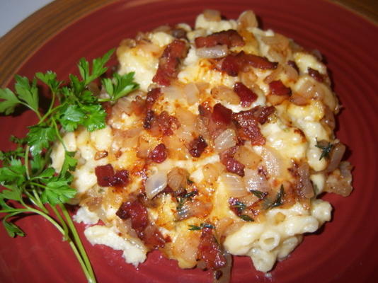 macaroni au bacon et cheddar blanc