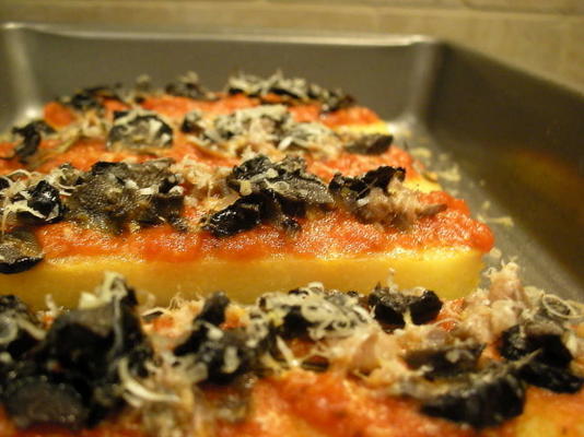 apéritif de pizza à la polenta facile