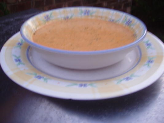 recette de soupe de pommes de terre au poivre rôti