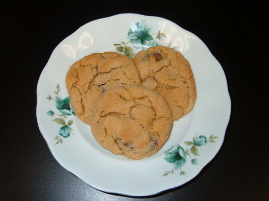 biscuits au beurre de cacahuète et aux raisins secs de Nickey