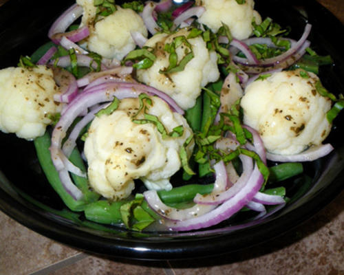 cocotte de haricots verts et de chou-fleur