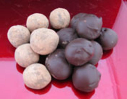 truffes à la framboise sans gluten