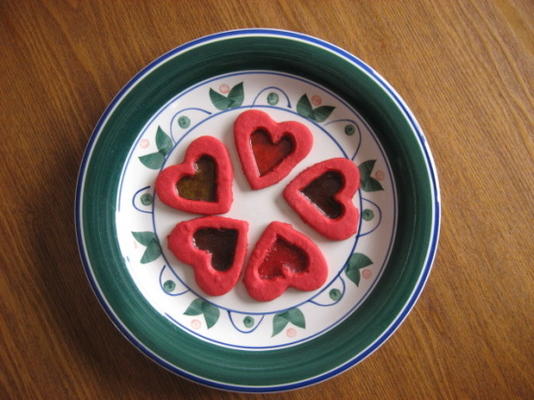 biscuits de vitrail de valentine
