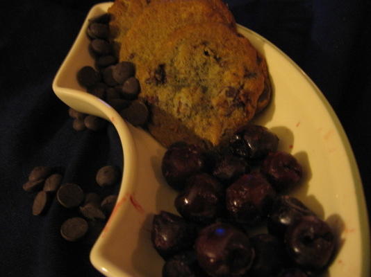 biscuits au chocolat et aux cerises de forêt noire
