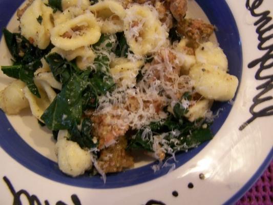 orecchiette aux saucisses et légumes verts