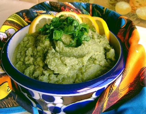 purée de chou-fleur et d'épinards