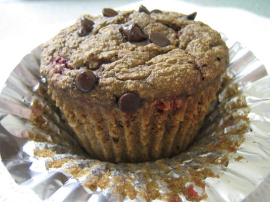 muffins au chocolat et aux cerises (sans gluten, tout-bas et végétalien!)