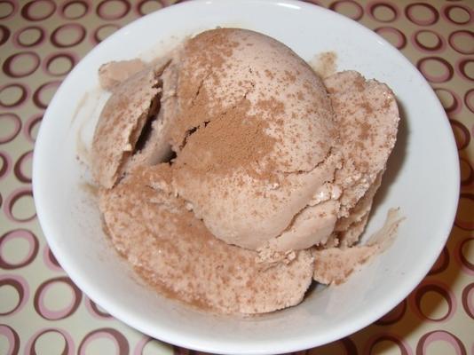 yogourt glacé au chocolat et aux amandes