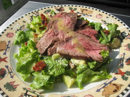 restes de salade de steak