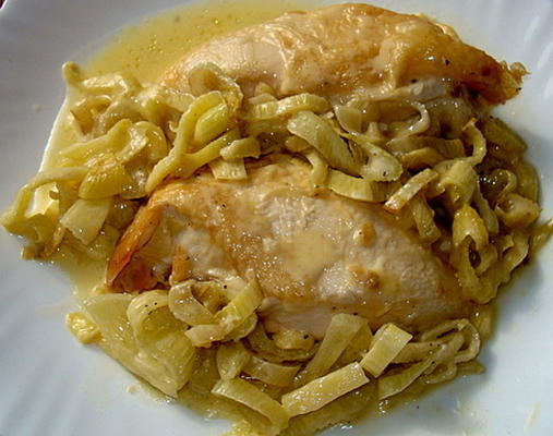 poulet en sauce sambuca au fromage