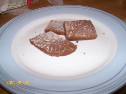 carrés de sablés au chocolat