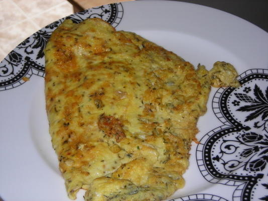 omelette classique au thym frais et au cheddar