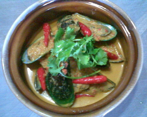 curry de moules asiatiques du sud-est