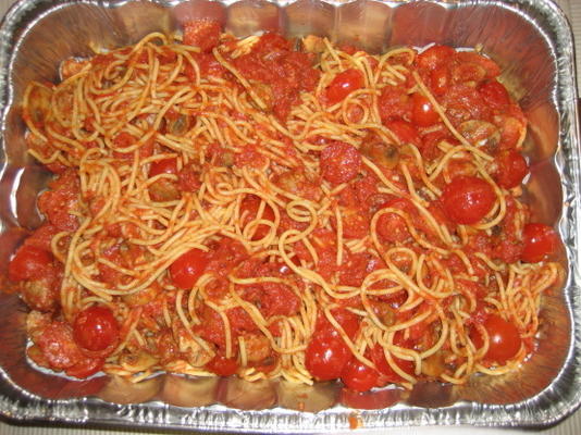 sauce à spaghetti aux trois tomates