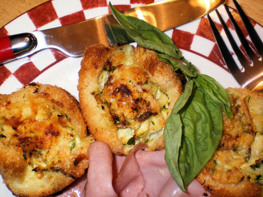 toast de courgettes au basilic