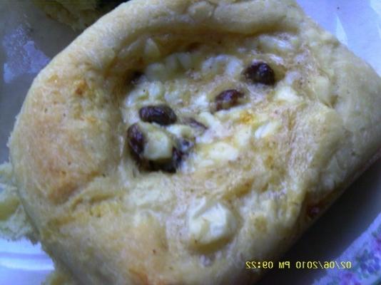 fourrage au fromage cottage kolache aux raisins secs