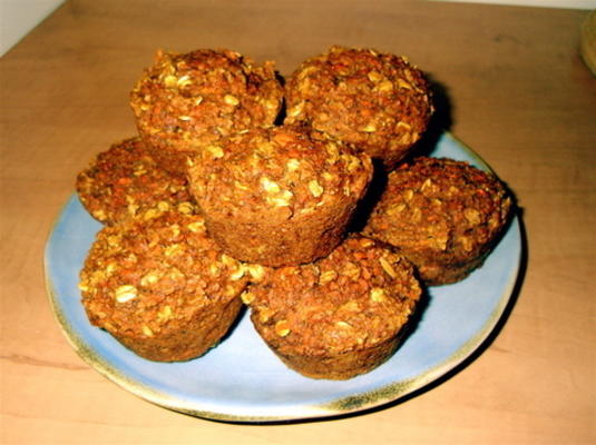 muffins sains aux carottes et au gingembre