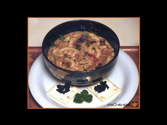 soupe cheesastronie ou restes de soupe de macaronis au thon
