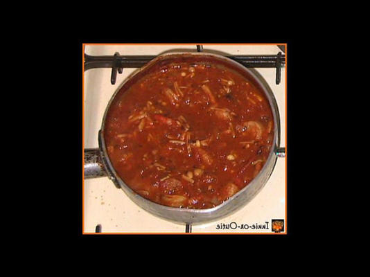 riz à la roquette et aux carottes avec sauce crevettes et tomates